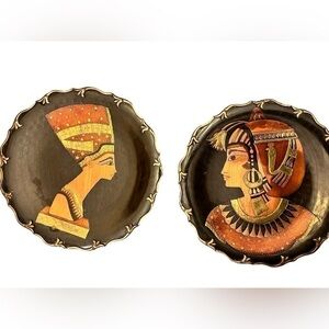 Metal Wall Decor with  Ancient Egyptian Emblem Set of Two